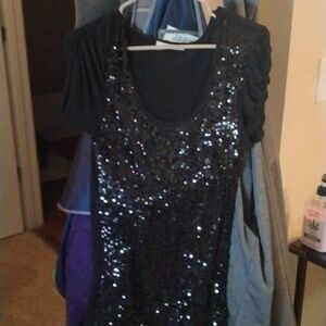 Women's blouse with sparkly in it shiny
